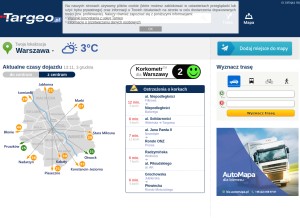 How targeo.pl looks like on a tablet such as an iPad.