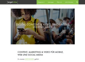 How target-video.com looks like on a tablet such as an iPad.