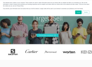 How target2sell.com looks like on a tablet such as an iPad.