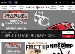 How targetcenter.com looks like on a tablet such as an iPad.