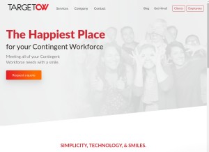 How targetcw.com looks like on a tablet such as an iPad.