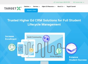 How targetx.com looks like on a tablet such as an iPad.