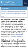 How tarheeltimes.com looks like on a mobile device such as an iPhone.