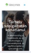 How tarhelypark.hu looks like on a mobile device such as an iPhone.