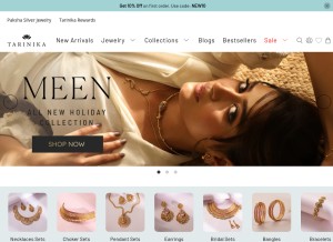 How tarinika.in looks like on a tablet such as an iPad.