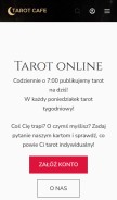 How tarotcafe.pl looks like on a mobile device such as an iPhone.