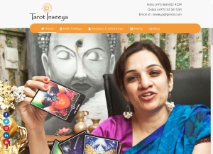 How tarotinseeya.in looks like on a tablet such as an iPad.