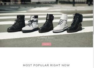 How tarynrose.com looks like on a tablet such as an iPad.