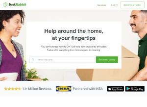 How taskrabbit.com looks like on a tablet such as an iPad.