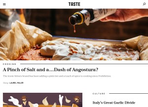 How tastecooking.com looks like on a tablet such as an iPad.