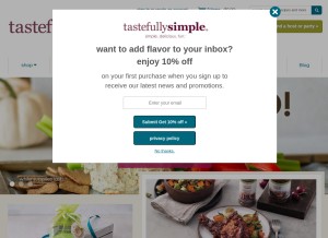 How tastefullysimple.com looks like on a tablet such as an iPad.