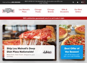 How tastesofchicago.com looks like on a tablet such as an iPad.