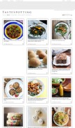 How tastespotting.com looks like on a mobile device such as an iPhone.