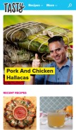 How tasty.co looks like on a mobile device such as an iPhone.
