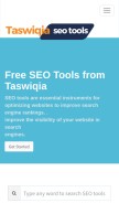 How taswiqia.com looks like on a mobile device such as an iPhone.