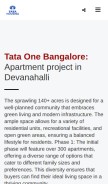 How tataonebangalore.gen.in looks like on a mobile device such as an iPhone.