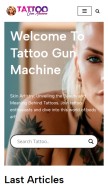 How tattoogunmachine.com looks like on a mobile device such as an iPhone.