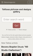 How tattooimages.biz looks like on a mobile device such as an iPhone.