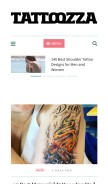 How tattoozza.com looks like on a mobile device such as an iPhone.