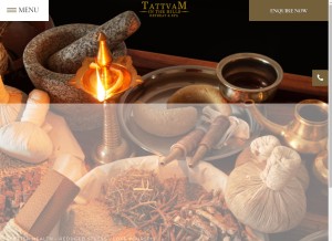 How tattvamretreat.in looks like on a tablet such as an iPad.