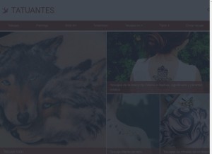 How tatuantes.com looks like on a tablet such as an iPad.