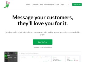 How tawk.link looks like on a tablet such as an iPad.