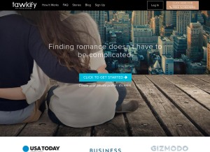 How tawkify.com looks like on a tablet such as an iPad.