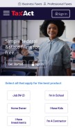 How taxact.com looks like on a mobile device such as an iPhone.
