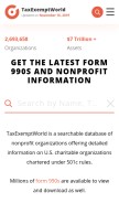 How taxexemptworld.com looks like on a mobile device such as an iPhone.