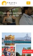 How taxicabamritsar.com looks like on a mobile device such as an iPhone.