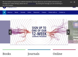 How taylorandfrancis.com looks like on a tablet such as an iPad.