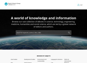 How taylorfrancis.com looks like on a tablet such as an iPad.