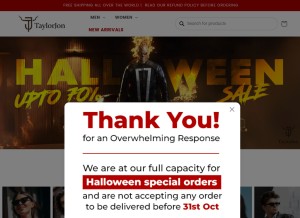 How taylorjon.com looks like on a tablet such as an iPad.