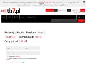 How tb7.pl looks like on a tablet such as an iPad.