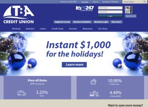 How tbacu.com looks like on a tablet such as an iPad.