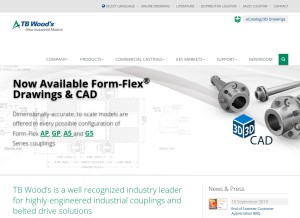 How tbwoods.com looks like on a tablet such as an iPad.