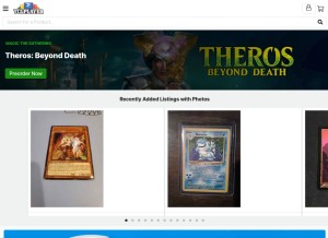 How tcgplayer.com looks like on a tablet such as an iPad.