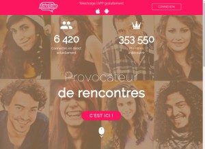 How tchatche.com looks like on a tablet such as an iPad.