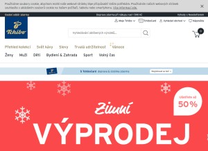 How tchibo.cz looks like on a tablet such as an iPad.
