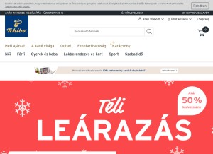 How tchibo.hu looks like on a tablet such as an iPad.
