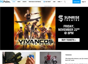 How tcpalm.com looks like on a tablet such as an iPad.