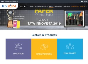 How tcsion.com looks like on a tablet such as an iPad.