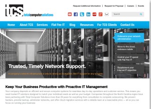How tcsusa.com looks like on a tablet such as an iPad.