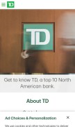 How td.com looks like on a mobile device such as an iPhone.
