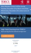 How tdecu.org looks like on a mobile device such as an iPhone.