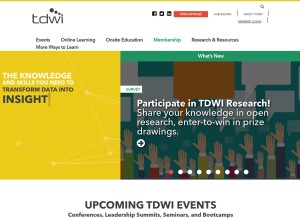 How tdwi.org looks like on a tablet such as an iPad.
