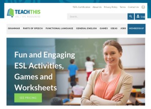 How teach-this.com looks like on a tablet such as an iPad.