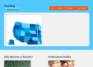 How teaching-certification.com looks like on a tablet such as an iPad.