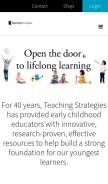 How teachingstrategies.com looks like on a mobile device such as an iPhone.