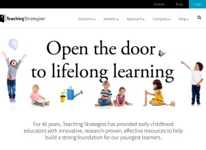 How teachingstrategies.com looks like on a tablet such as an iPad.